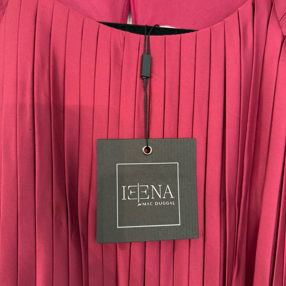 IEENA FOR MAC DUGGAL Red Long Sleeve Gown Size 12 NWT - Picture 12 of 13